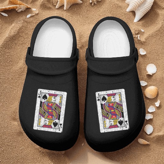 jack of spades playing card Nurse Clogs