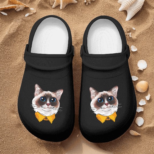 Ragdoll Cat Face Cats funny cute sweet Kitty gift Nurse Clogs
