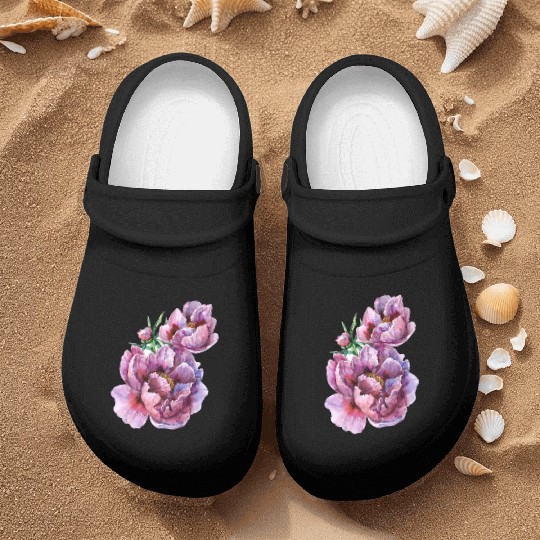 Flower, Flowers, Paint, Watercolor, Handmade, Rose Nurse Clogs