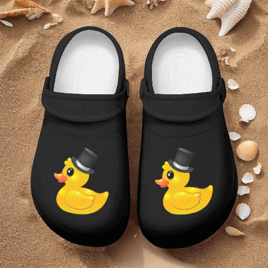 Yellow rubber Duck with topper - Like a sir Nurse Clogs