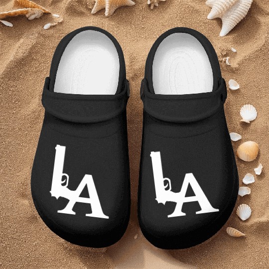 LA Dodgers Gun Los Angeles Hollywood California Nurse Clogs