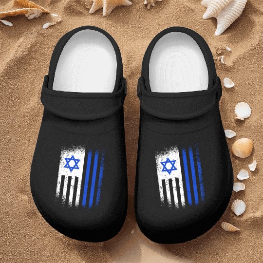 Israel Flags Design / Jerusalem Haifa Tel-Aviv Nurse Clogs
