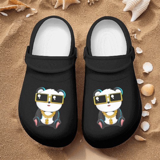 Panda Bear Gangster Chibi Anime Gangsta Lover Nurse Clogs
