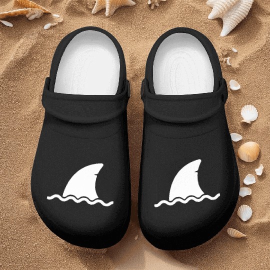 Shark shark fin water sea animal swim present Nurse Clogs