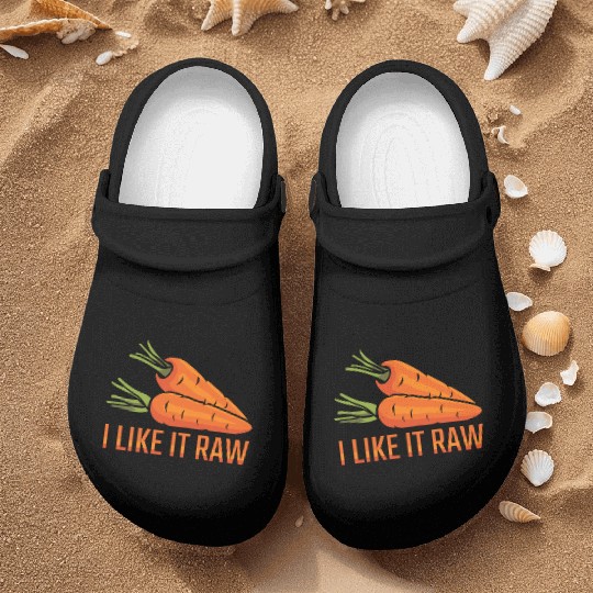 Funny Veggie Foodie Vegetarian Carrot Raw Food Nurse Clogs