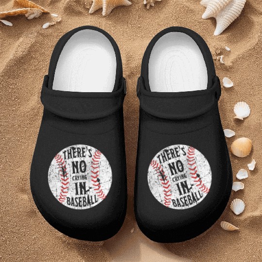 There's No Crying In Baseball I Love Sport Softba Nurse Clogs