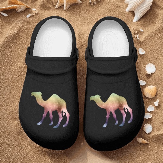 camel and galaxy nature Nurse Clogs