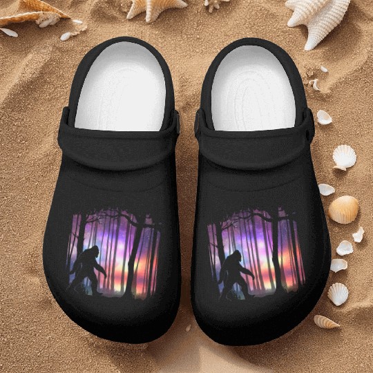 Bigfoot Northern Lights - Space Galaxy Aurora Nurse Clogs