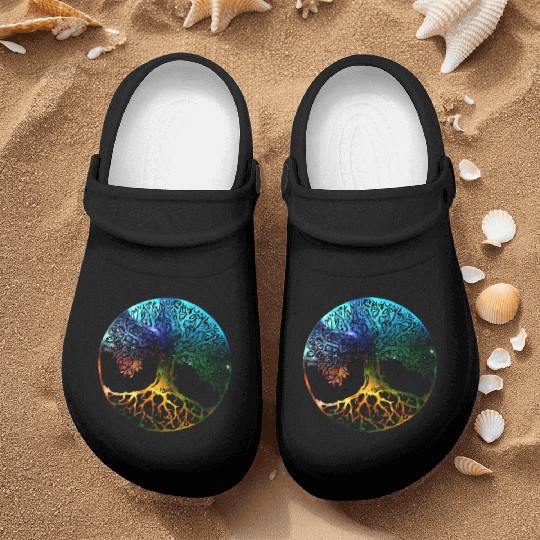 Tree of Life Mandala Nurse Clogs