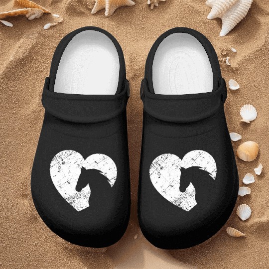 Heart with horse head Nurse Clogs