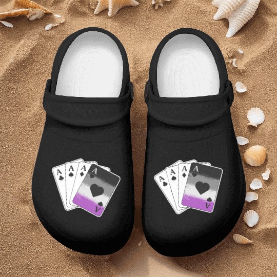 Ace Asexual Pride Gifts Playing Card LGBTQ Pride Nurse Clogs