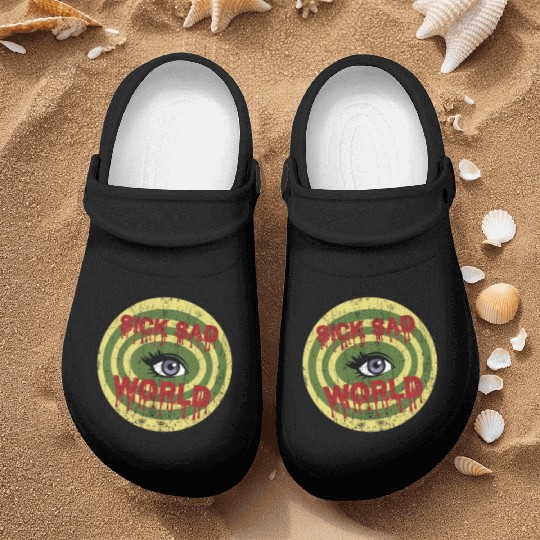 Daria Sick Sad World Drippy Text Eye Logo Nurse Clogs