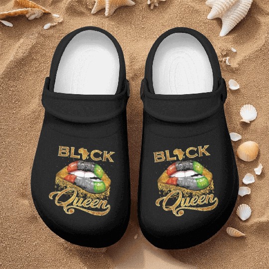 Black queen lips Nurse Clogs
