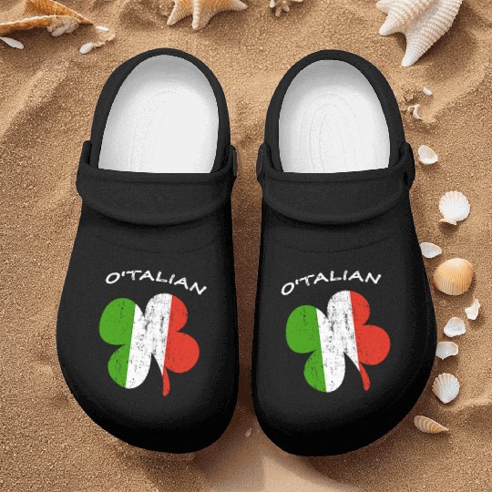 O'talian Funny Italian Irish, St Patricks Day Nurse Clogs