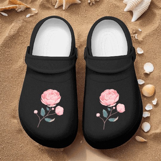 Rose flower rose London Nurse Clogs
