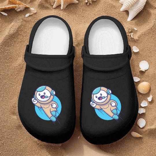 Cute robot flying Nurse Clogs