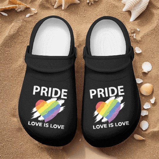 LGBTQAI Pride Love is Love Nurse Clogs