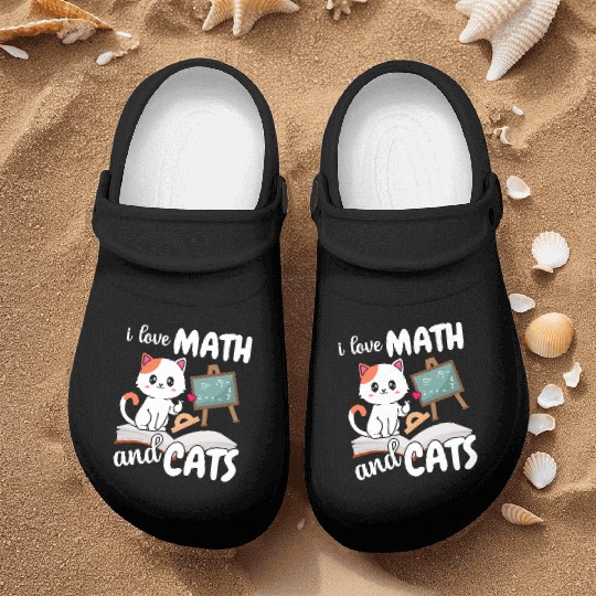 I Love Math And Cats Mathematics Nurse Clogs