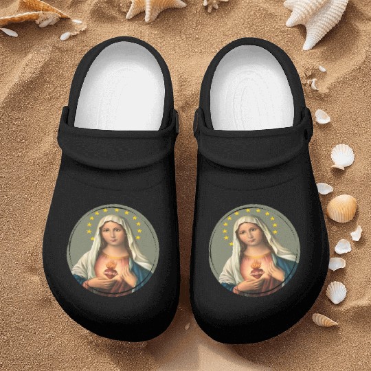 Virgin mary madonna maria ave maria catholic bibel Nurse Clogs
