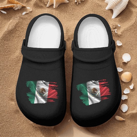 Mexico Brush Flag Nurse Clogs
