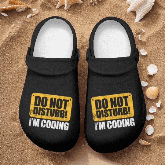 Do Not Disturb I'm Coding Vintage, Programmer Nurse Clogs