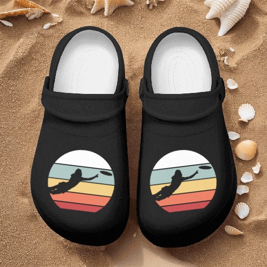 Ultimate Frisbee Retro Vintage Nurse Clogs