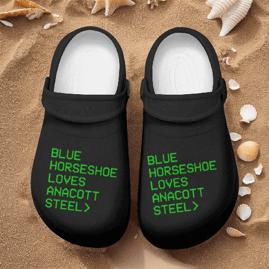 Blue Horseshoe Loves Anacott Steel Nurse Clogs