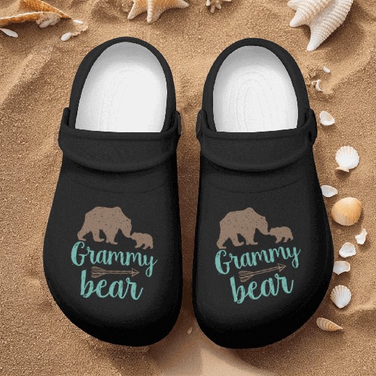 Cute Grammy Bear Matching Family Nurse Clogs