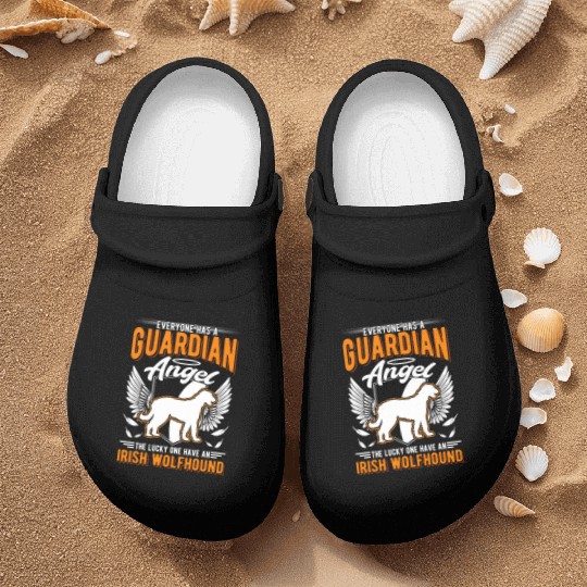 Irish Wolfhound Guardian Angel Nurse Clogs