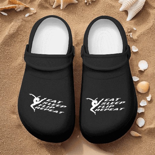 Eat Sleep Flip Gymnastic Coach Gift Nurse Clogs