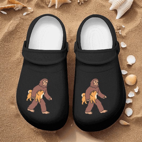 Bigfoot Sasquatch Walking Pomeranian Nurse Clogs