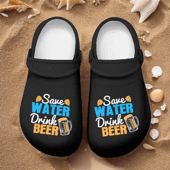 Save water, drink beer Nurse Clogs