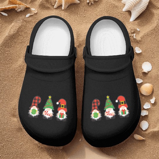 Christmas Gnomes with candy cane, gift Nurse Clogs