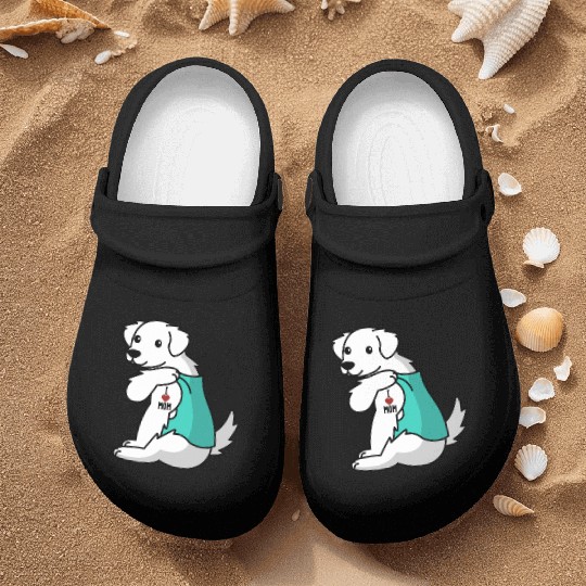 I Love Mom Tattoo Great Pyrenees Nurse Clogs