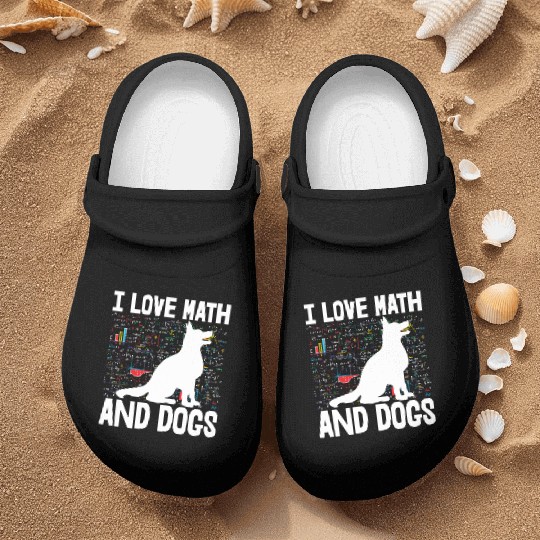 I Love Math & Dogs Nurse Clogs