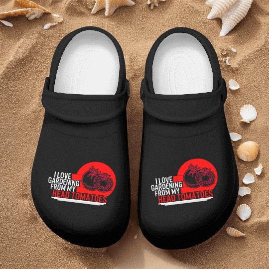 Tomato Vegetable Nurse Clogs, I Love Gardening From My