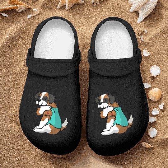 Saint Bernard I Love Grandma Nurse Clogs