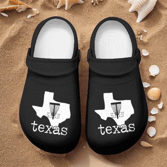 State of Texas Disc Golf Nurse Clogs Golfer Golfing