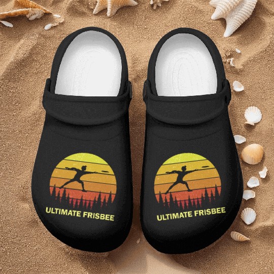 Ultimate Frisbee Disc Golf Flying Players Nurse Clogs