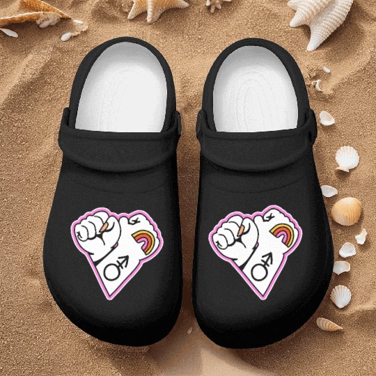 LGBT love is love Nurse Clogs