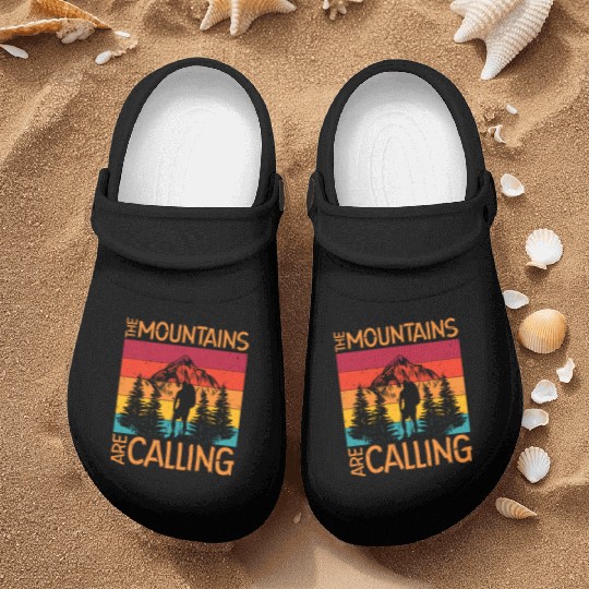 The Mountains are Calling Outdoor Mountain Hiking Nurse Clogs