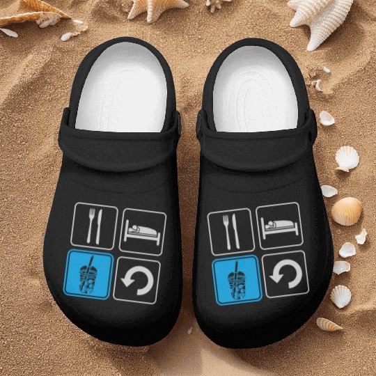 Boba Tea Repeat daily Nurse Clogs