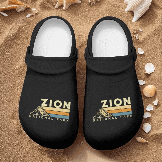 Retro Zion National Park US Vintage Utah Adventure Nurse Clogs