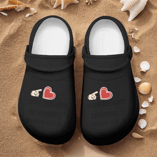 You must love your neighbor as yourself design. Nurse Clogs