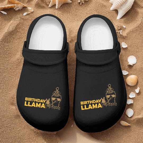 Cool Birthday Llama Sunglasses Nurse Clogs