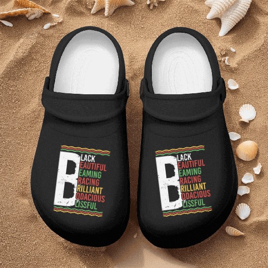 Black Beautiful Beaming Bracing Brilliant Nurse Clogs