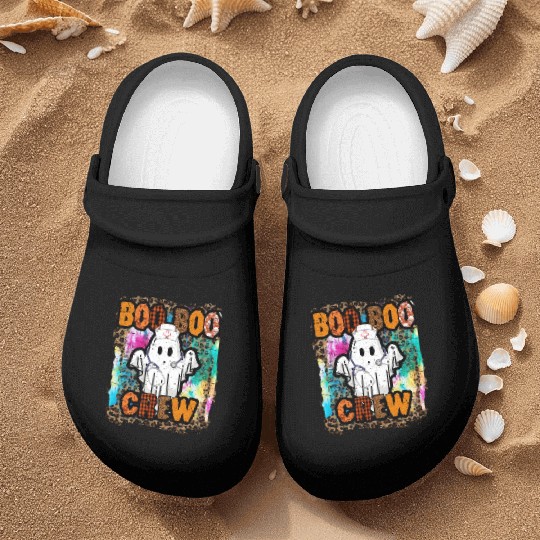 Halloween Boo Boo Crew Tie Dye Nurse Clogs