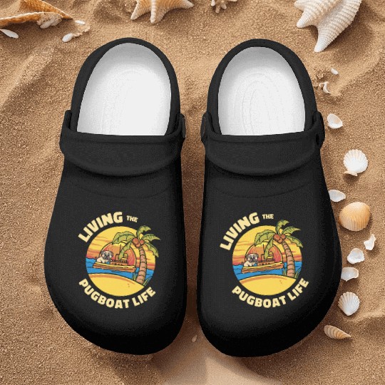 Tugboat Pugboat Life Sailing Pug Owner Boat Nurse Clogs