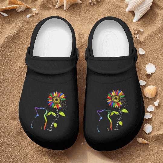 Love Is Love LGBT Gay Lesbian Pride Nurse Clogs