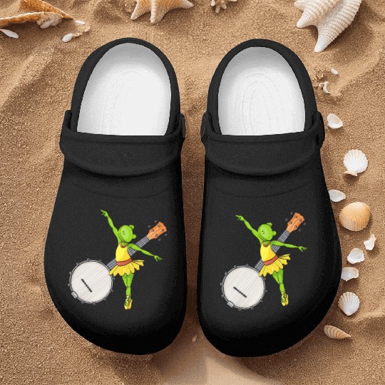 Ballet Dancing Frog Banjo Bluegrass Music Nurse Clogs